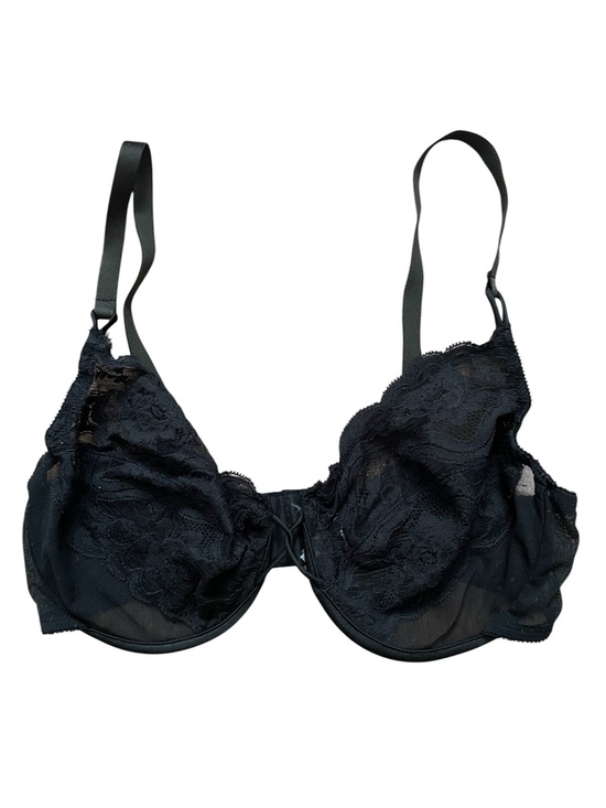 Victoria's Secret Other - Vintage 90s Victorias Secret Black Lace Unlined Underwire Bra Criss Cross Bridge